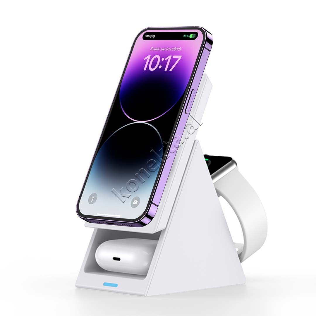 Choetech Wireless Magnetik 3 Ne 1 Wireless Charger - Thumbnail 3