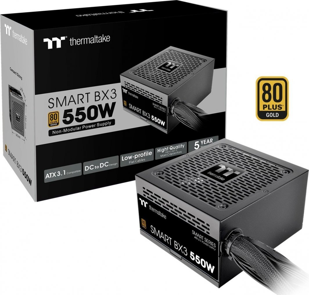 Thermaltake Smart BX3 PS-SPD-0550NNFABE-3 Power Supply, 550W - Thumbnail 6