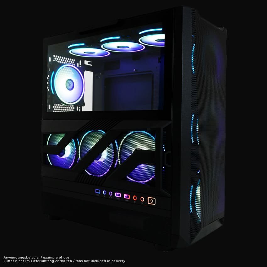 LC-900B-ON Midi-ATX Case, Black - Thumbnail 7