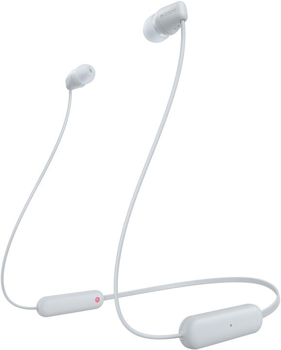 Sony WI-C100 Earbuds, White - Image 1