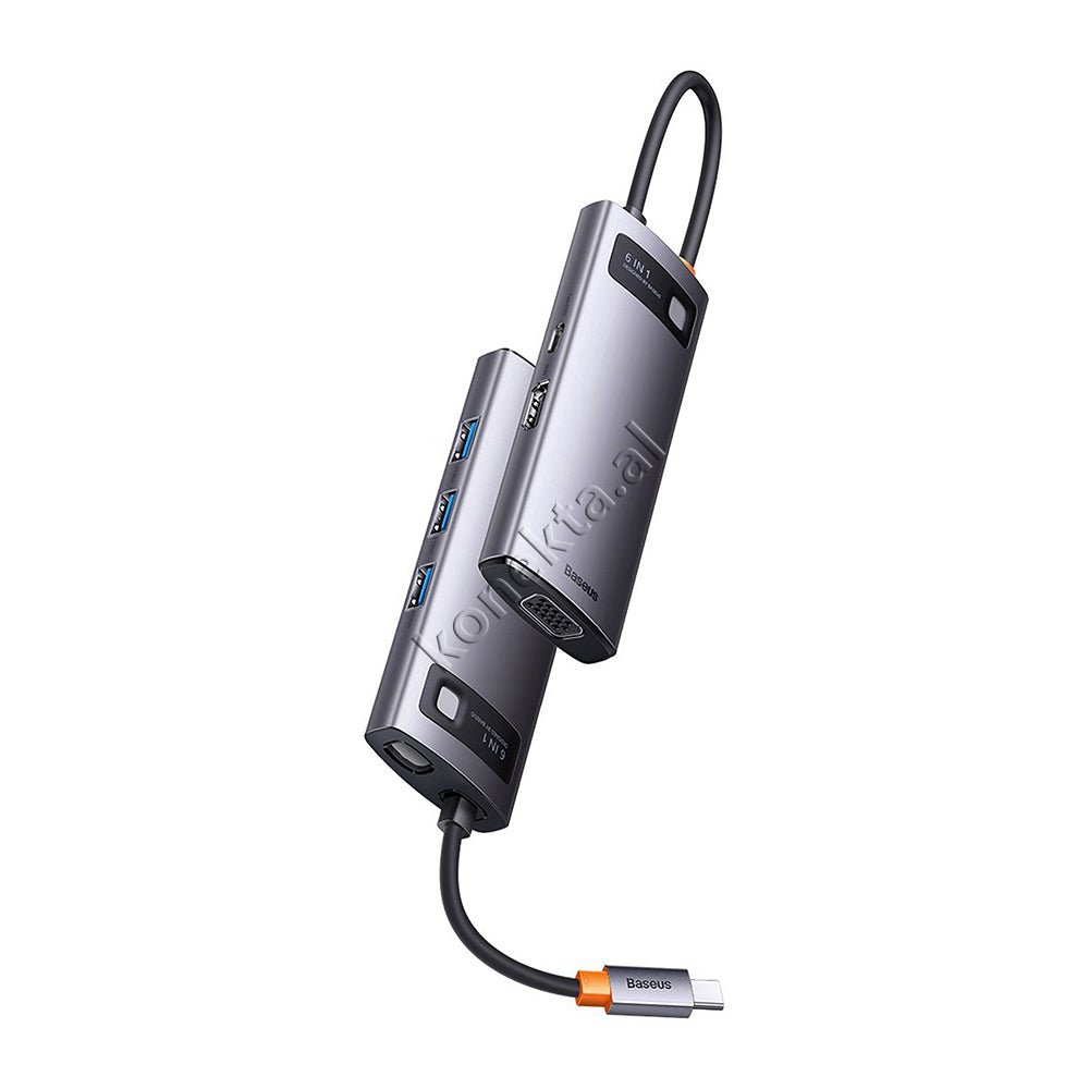 Baseus Adaptor HUB Me Shumë Porta 6 në 1 - Thumbnail 6