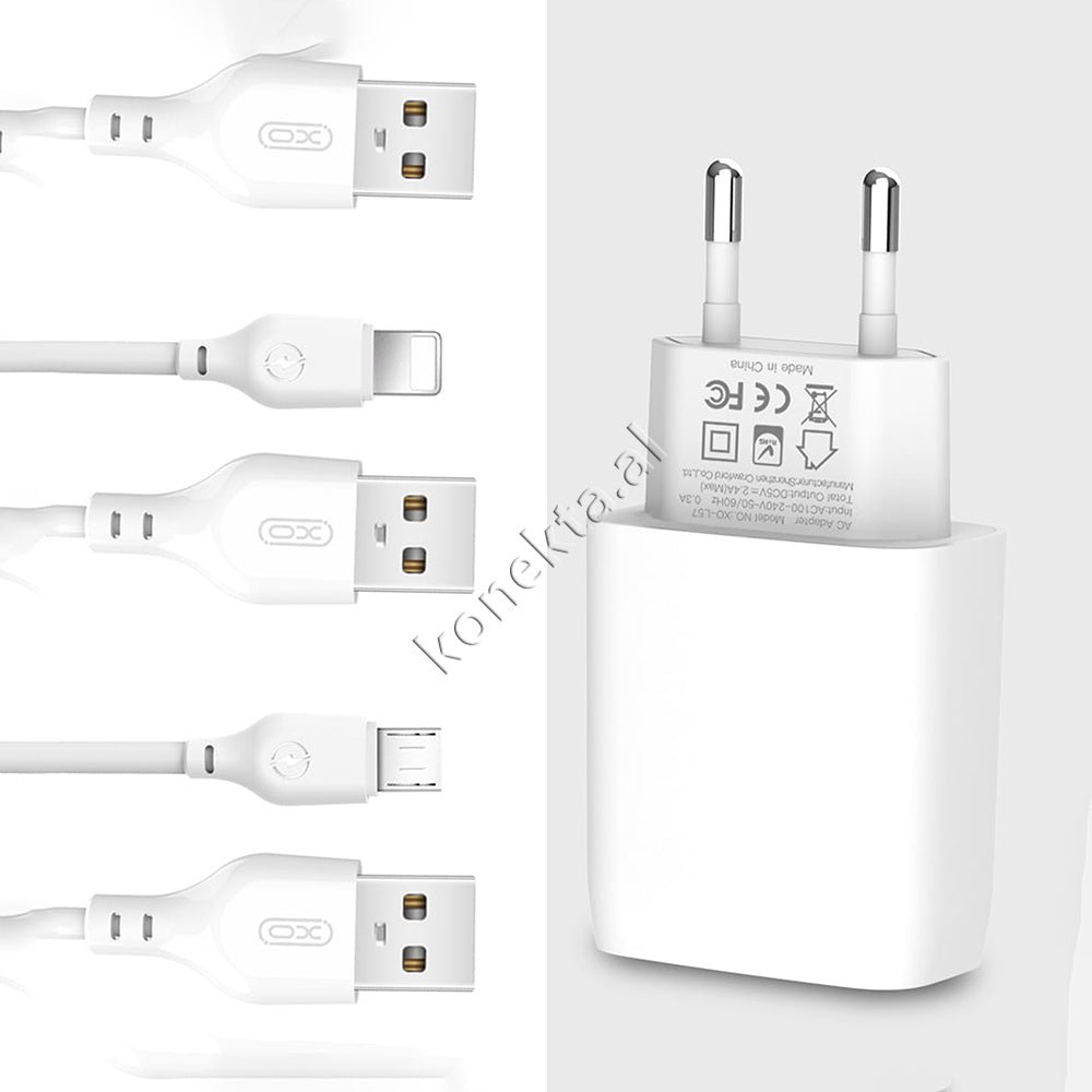 XO Adaptor Karikimi Me Dy Porta, E Bardhe - Thumbnail 3