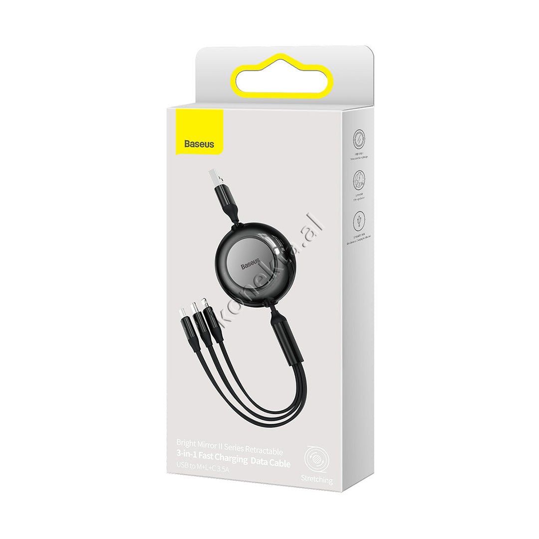Baseus 3 in 1 Charging Cable, Type-C / Lightning / Micro, 66W, 1.1m - Thumbnail 22