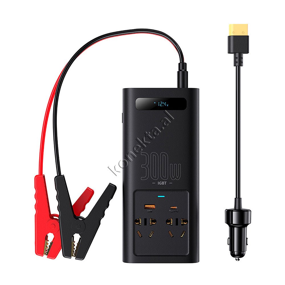 Baseus Konvertues Energjie 300W Me 4 Porta, E Zeze - Image 1