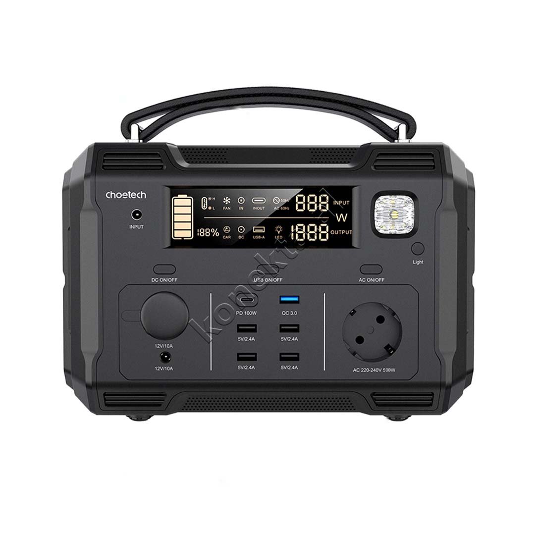 Choetech Stacion Karikimi Portativ 500W, E Zezë - Image 1