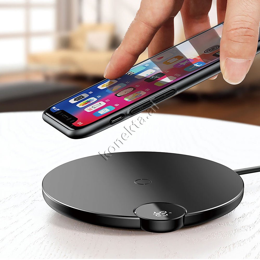 Baseus Wireless Charger with Digital LED Indicator - Thumbnail 4