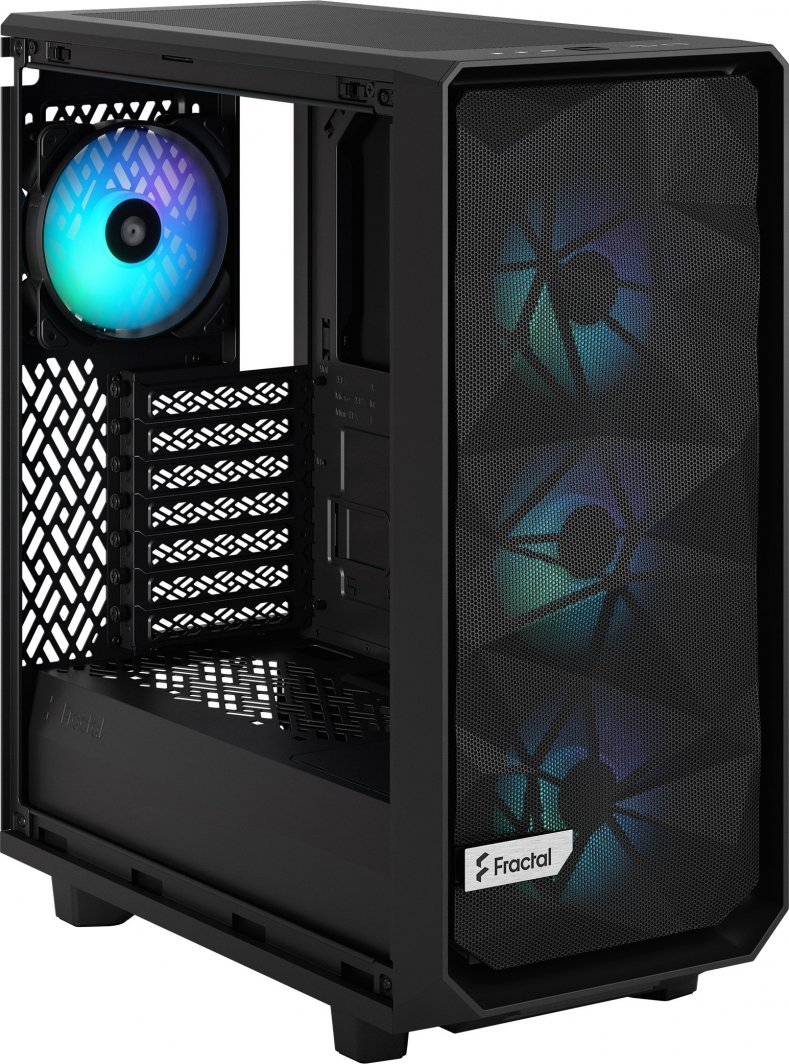 Fractal Design Meshify 2 Compact RGB Case, Black, Midi Tower - Thumbnail 9