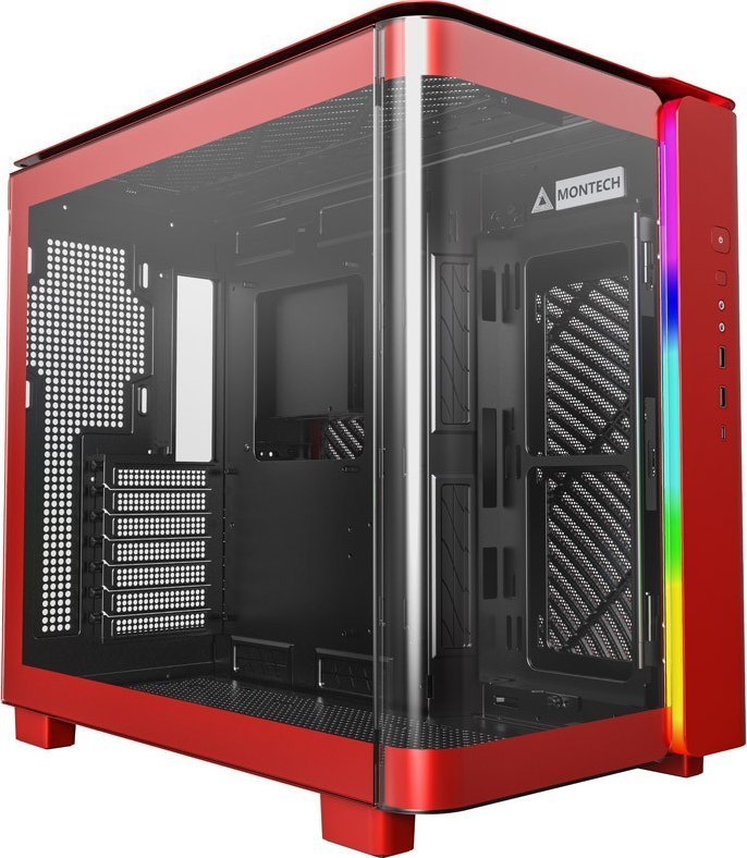 Montech King 95 ARGB Case, Red, Midi Tower - Image 1