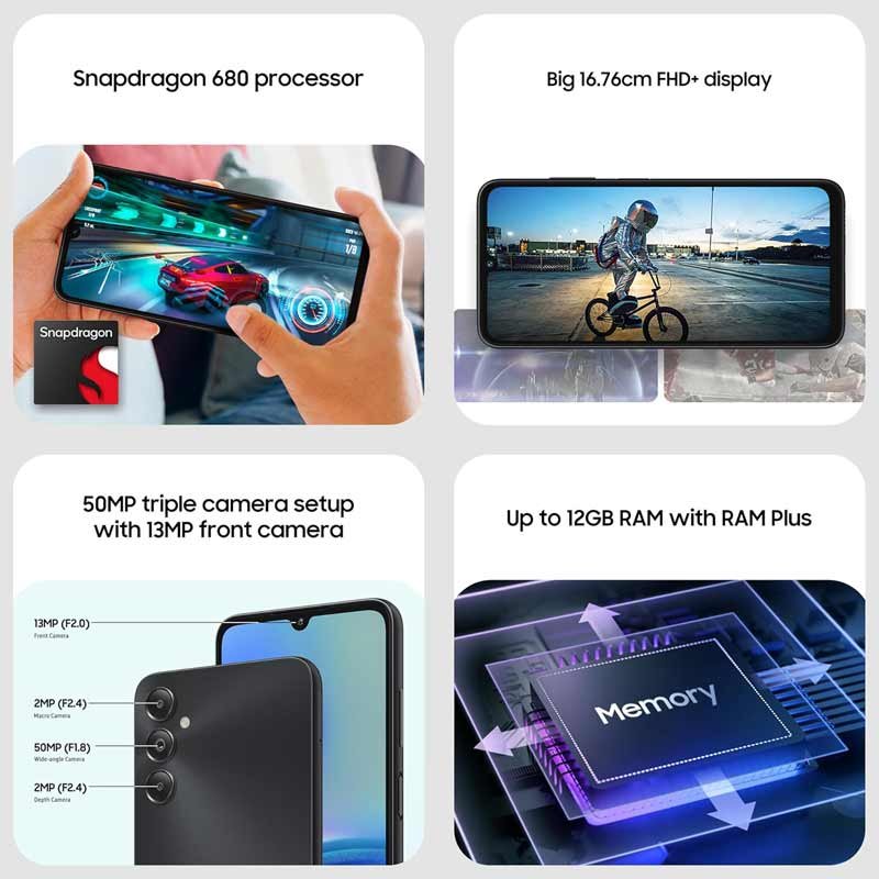 Samsung Galaxy A05s, 6GB RAM, 128GB, Light Violet - Thumbnail 2