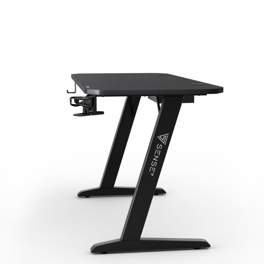 SENSE7 Classic Desk, 140cm x 60cm, Black - Thumbnail 3