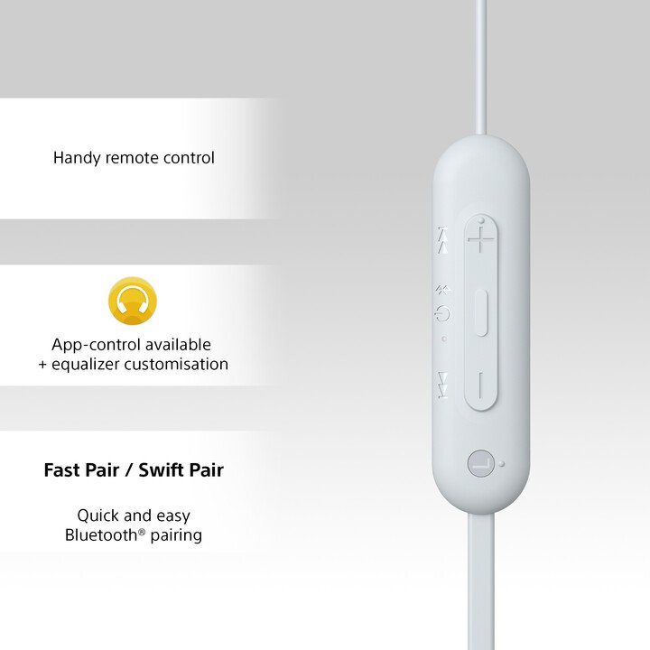 Sony WI-C100 Earbuds, White - Thumbnail 4
