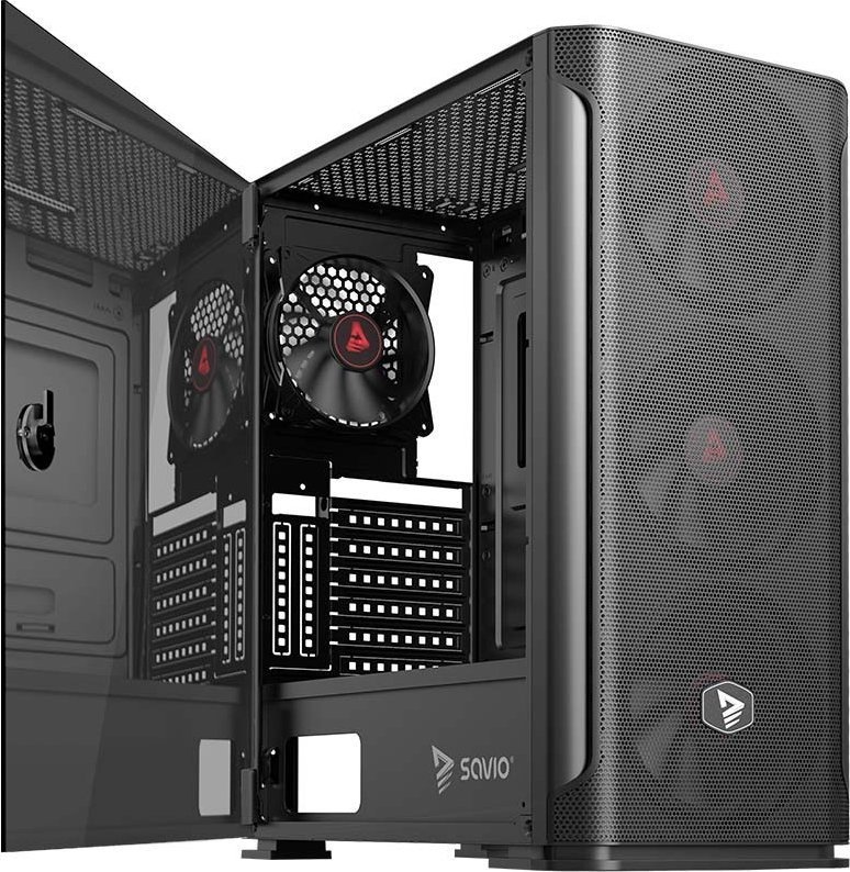 Savio Shadow X2 Mesh Case, Midi Tower - Thumbnail 7