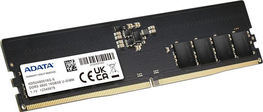 ADATA DDR5 Memory, 16 GB, 4800 MHz, CL40, AD5U480016G-S - Thumbnail 2