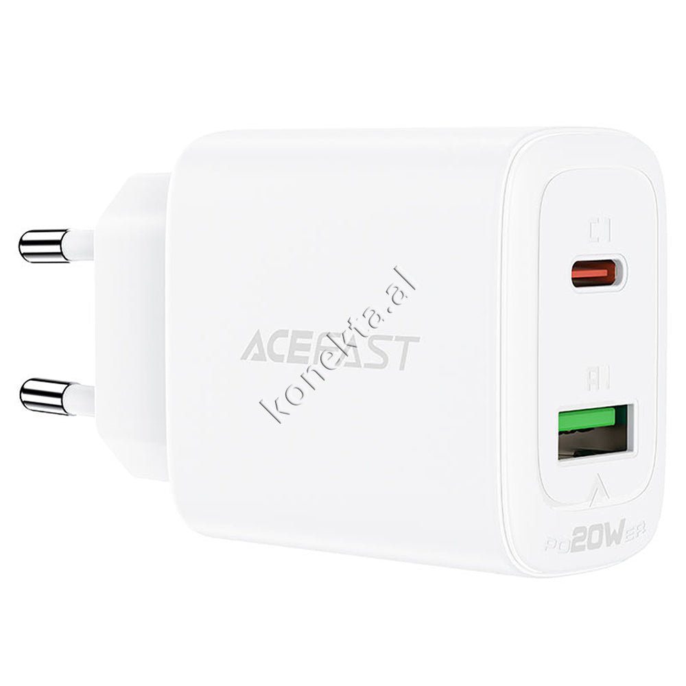 AceFast Adaptor Karikimi 20W Me Porte USB Dhe Type-C - Thumbnail 3