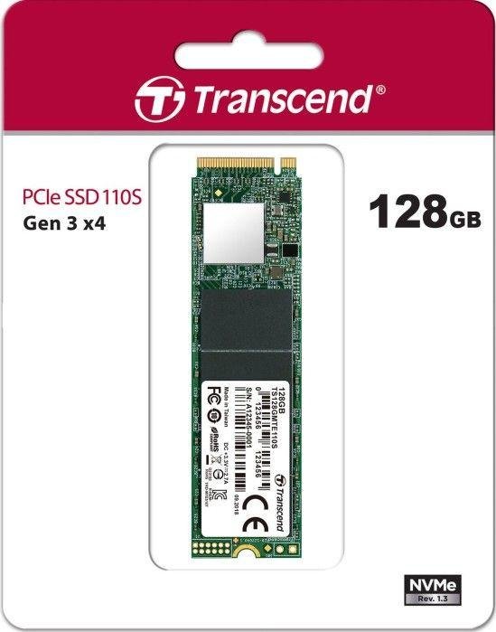 Transcend 110S SSD, 128GB, M.2 2280 PCI-E x4 Gen3 NVMe - Thumbnail 4