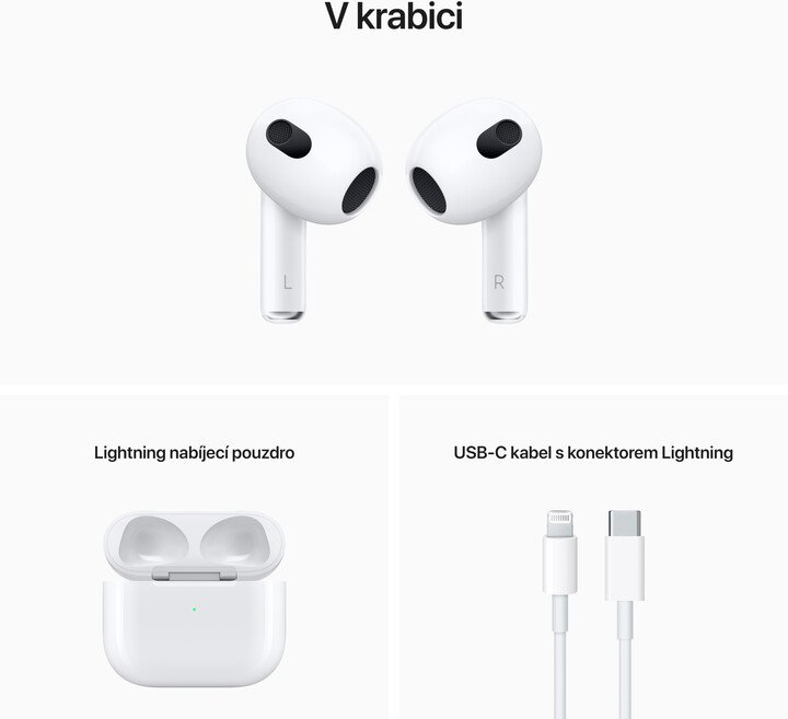 Apple AirPods 2022 (gjenerata e 3-të), Të Bardha - Thumbnail 7