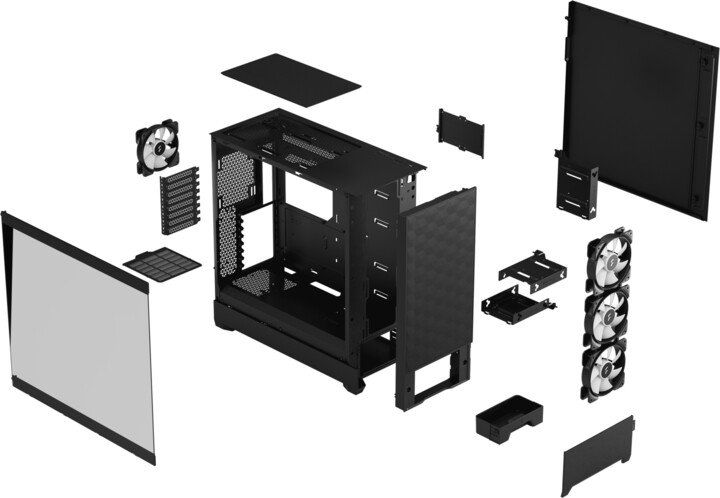 Fractal Design Pop XL Air Computer Case, RGB Black TG Clear Tint - Thumbnail 12