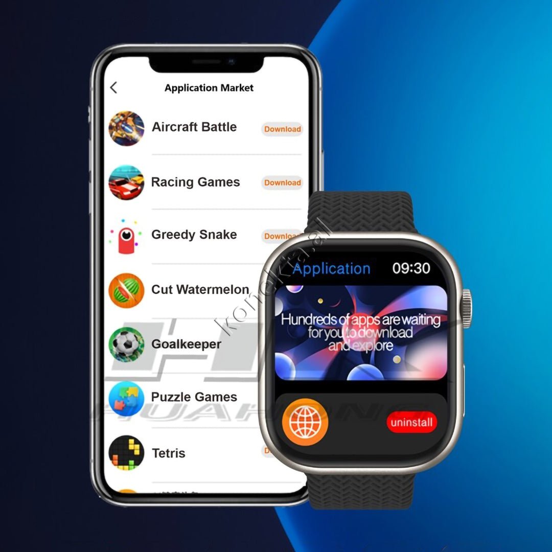 HOCO HK9 PRO+ Smartwatch, Black, 2.2 Inch - Thumbnail 7