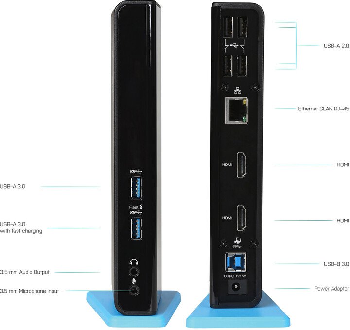 I-Tec USB Docking Station USB 3.0/USB-C Dual HDMI - Thumbnail 3