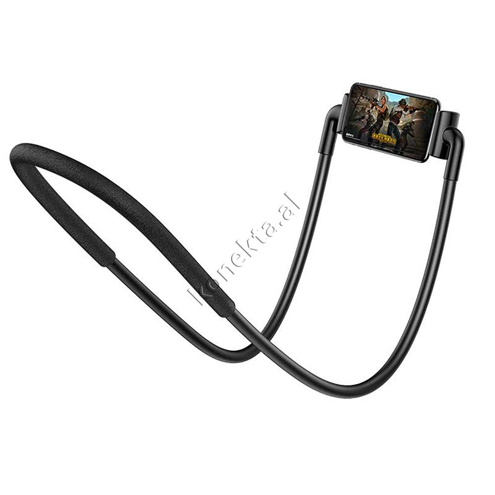 Baseus Neck-mounted Phone and Tablet Holder, Black / White - Image 1