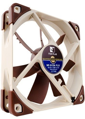 Noctua NF-S12A FLX Fan, 120 mm, Brown - White - Image 1