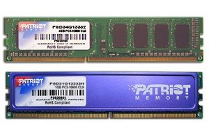 Patriot PSD34G13332 Memory, 4GB, DDR3, 1333MHz, CL9 - Image 1