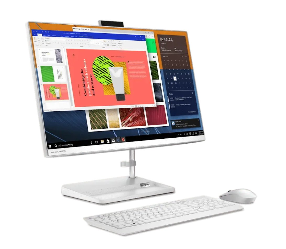 Lenovo IdeaCentre 3 27ALC6 Desktop, 27" FHD, 16GB RAM, 1 TB SSD, AMD Ryzen 5 7530U, White - Thumbnail 3