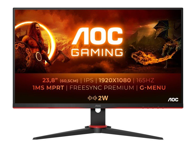 AOC GAMING 24G2SPAE/BK G2 Series Gaming Monitor, 24" 165Hz - Image 1