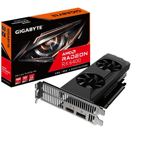 Gigabyte Radeon RX 6400 D6 Low Profile 4GB GDDR6 Graphics Card - Image 1