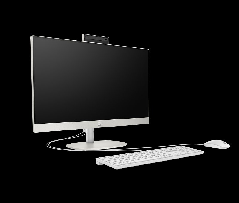 HP 24-CR0012NH All-in-One PC, 23.8" FHD, 8GB RAM, 512GB SSD, White - Thumbnail 2