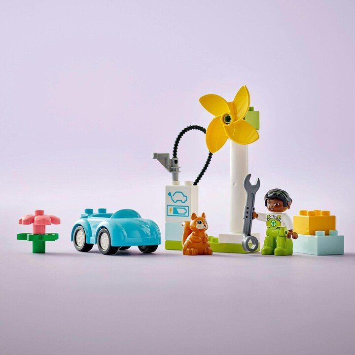 LEGO DUPLO 10985 Wind turbine and electric car, 16 pjesë - Thumbnail 5
