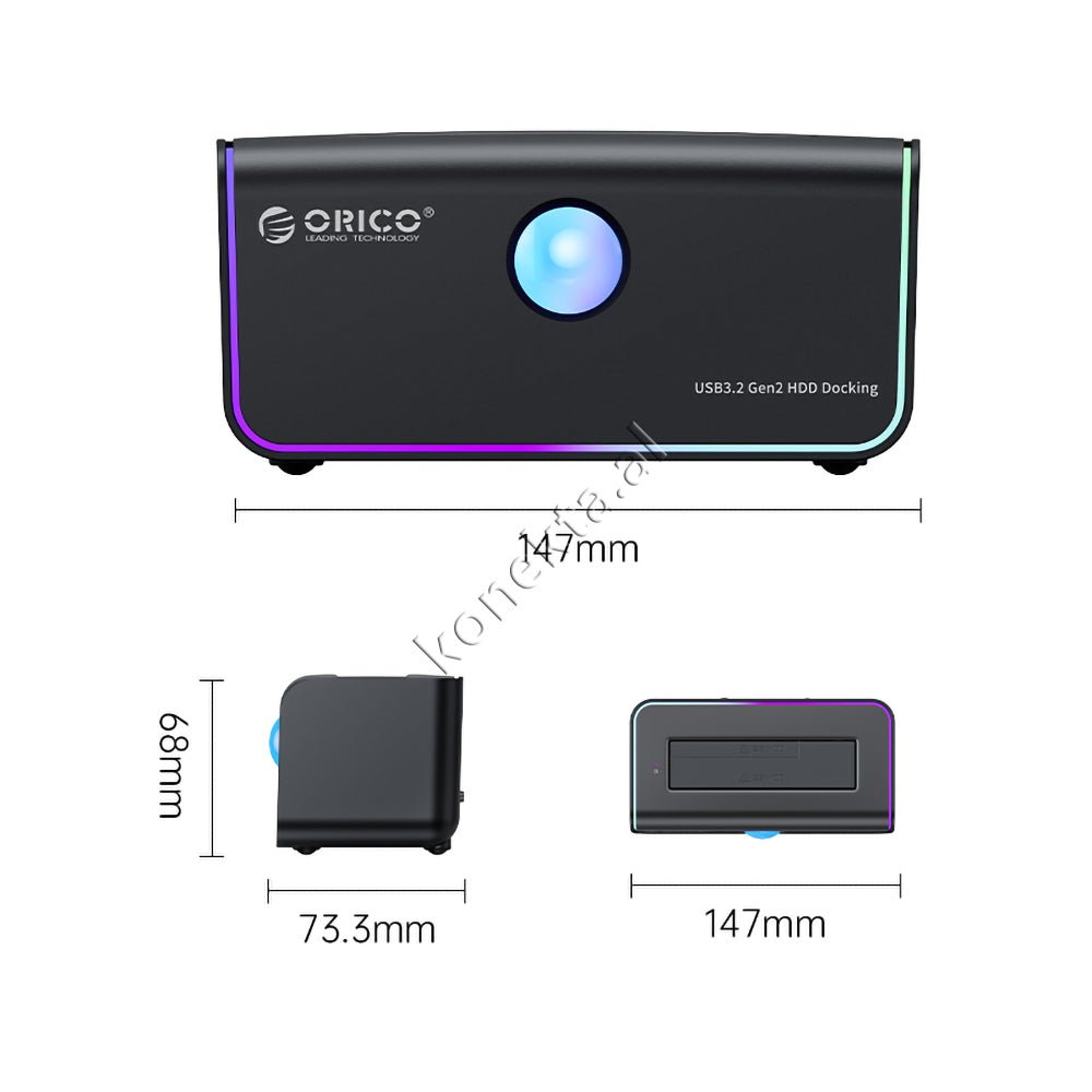 Orico Hard Disk Reader with Type-C Port and RGB Light - Thumbnail 4