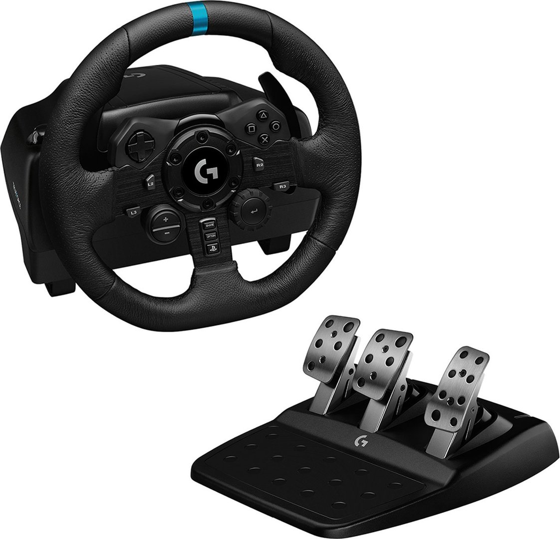 Logitech G923 Steering Wheel PS5/PS4/PC (941-000149) + Gear Shifter G29, G920 Driving Force - Image 1