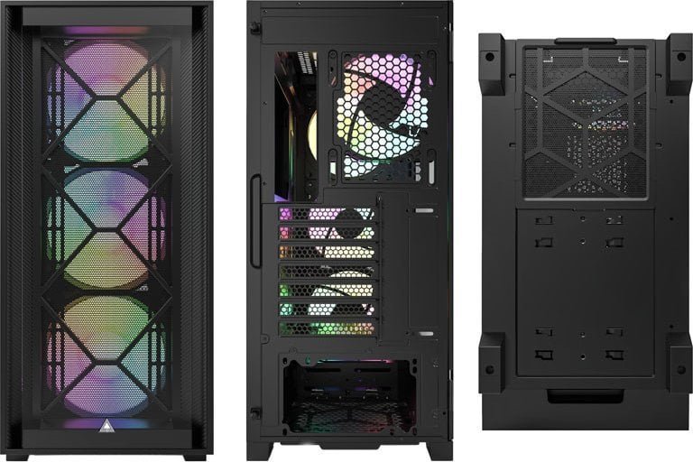 Montech AIR 1000 Premium Case, Black, Midi Tower - Thumbnail 3