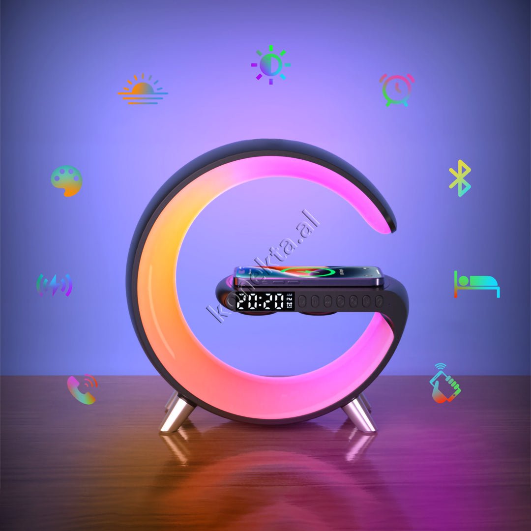 tjetertjeter Wireless Charger with LED RGB Light and Bluetooth Box - Thumbnail 4