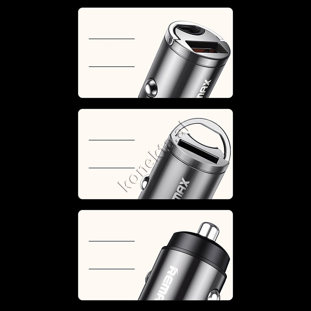 REMAX Adaptor Karikimi 18w Fast Charge Me Porte Usb / Type-c Per Makine, E Zeze / Silver - Thumbnail 14