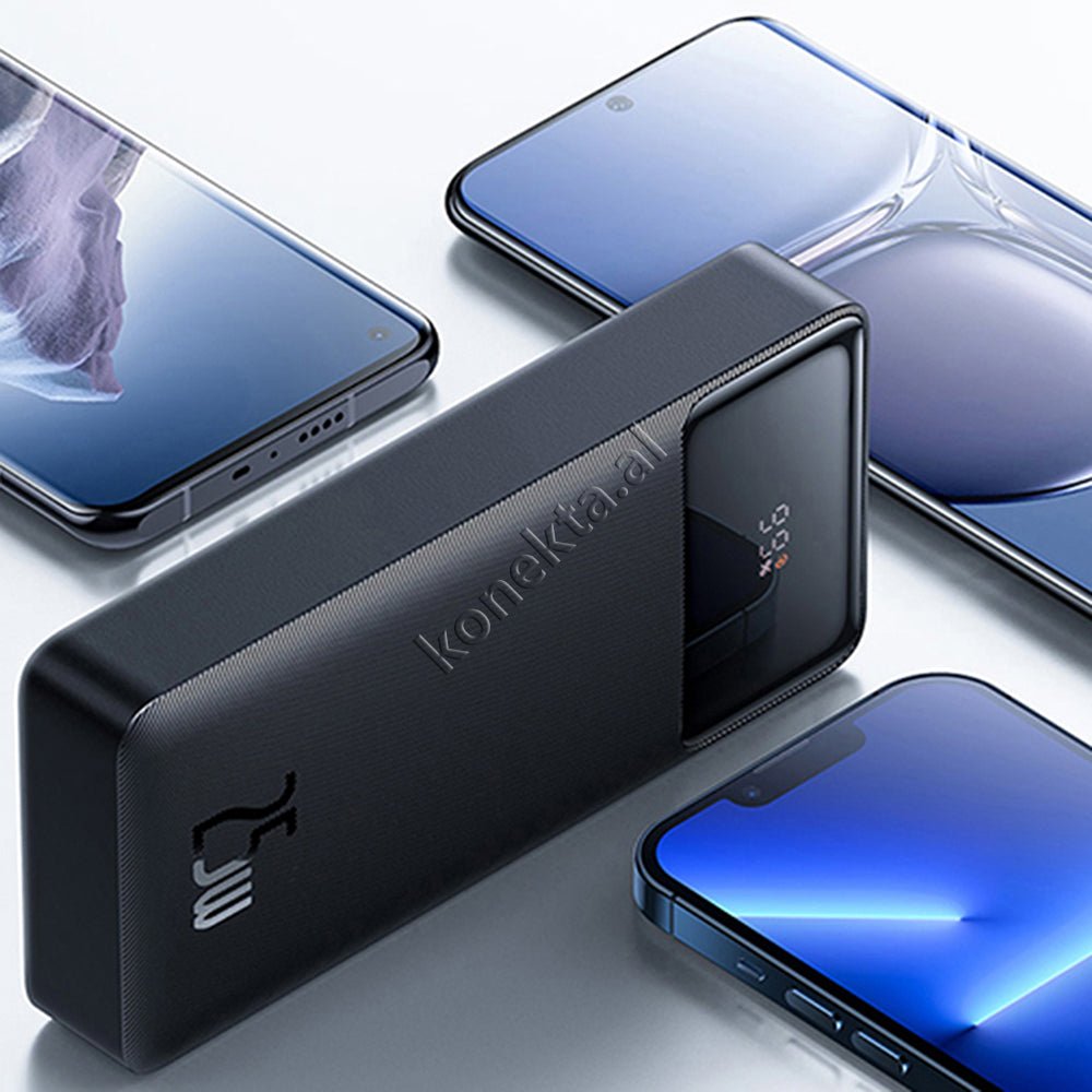 Baseus 20000mAh Power Bank, 25W, 3 Ports, Black / White - Thumbnail 17