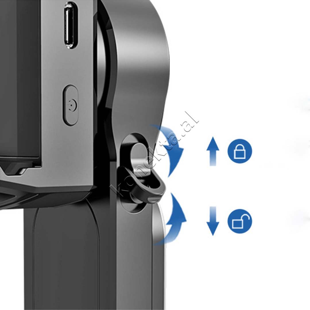 tjetertjeter Gimbal (Tripod) Me Rrotullim 360° Dhe Drite LED - Thumbnail 5
