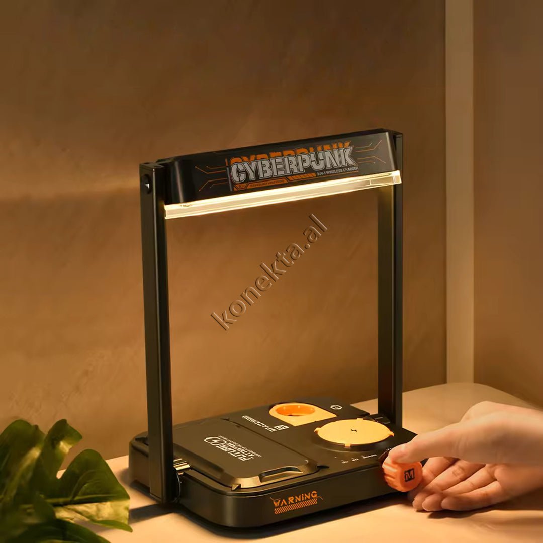 Cyberpunk Wireless Charger, Black - Thumbnail 11