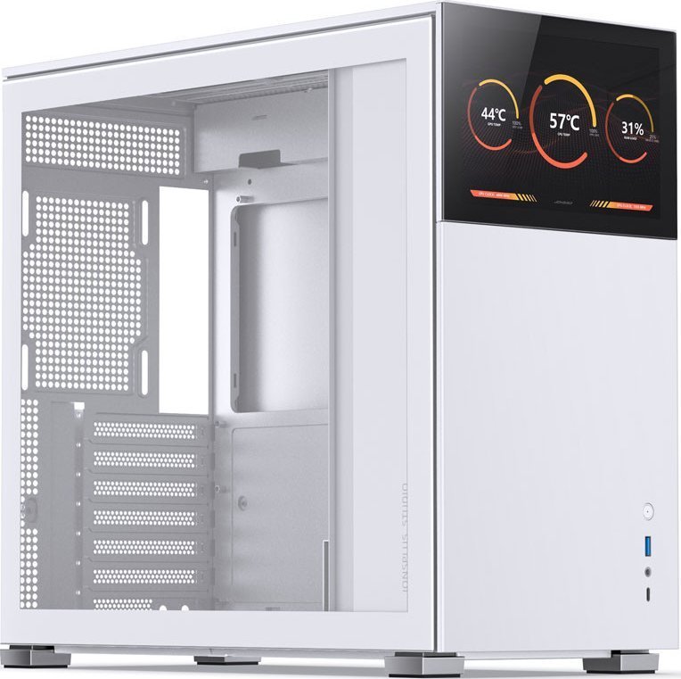 Jonsbo D41 Screen Case, White, Midi Tower - Image 1