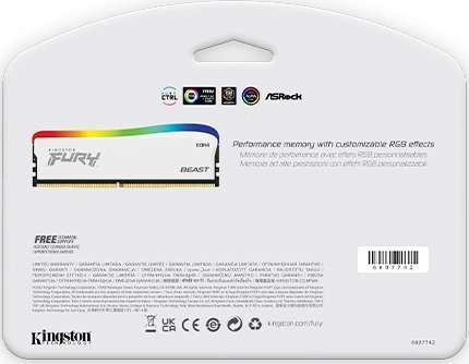 Kingston Fury Beast RGB Special Edition Memory, DDR4, 16 GB, 3600 MHz, CL18 - Thumbnail 6
