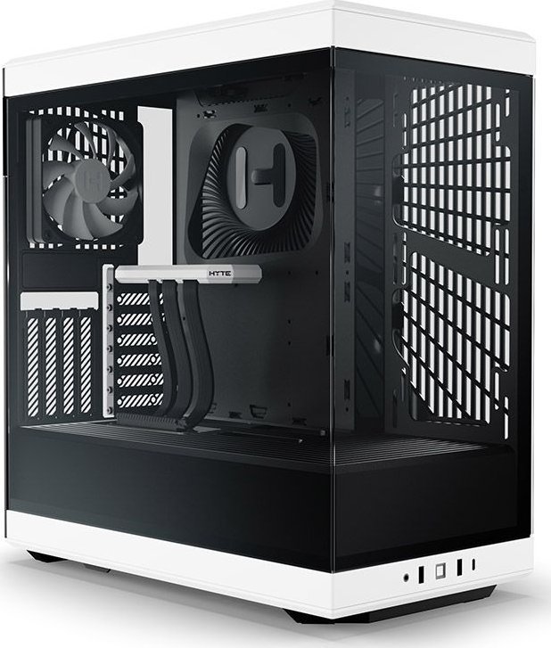 Hyte Y40 Case, Black and White, Midi Tower - Image 1