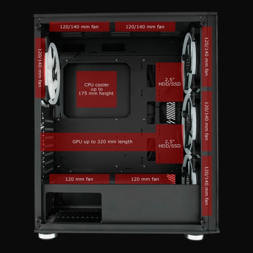 LC-803B-ON Shaded_X Case, Black - Thumbnail 8