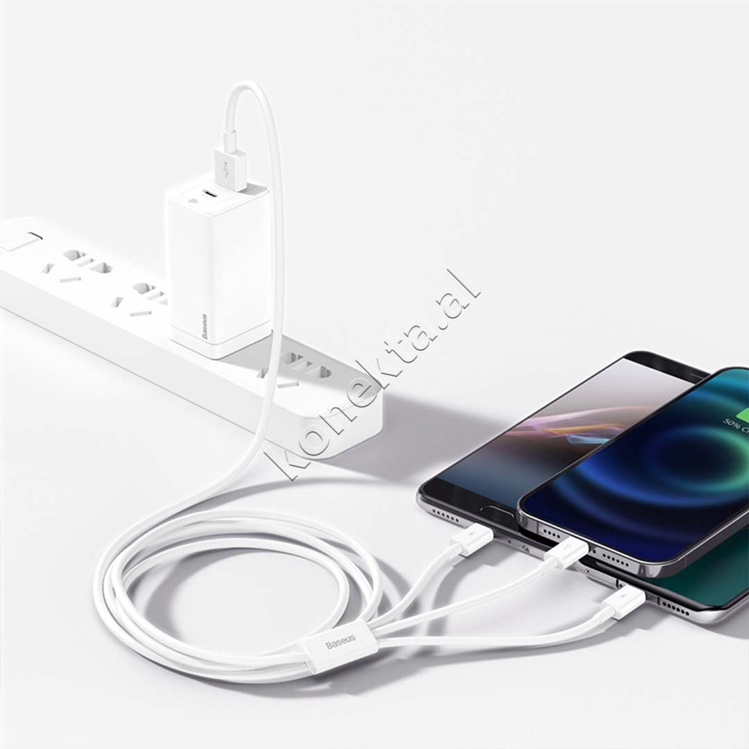 Baseus Charging Cable USB M+L+C 3.5A 1m - Thumbnail 8