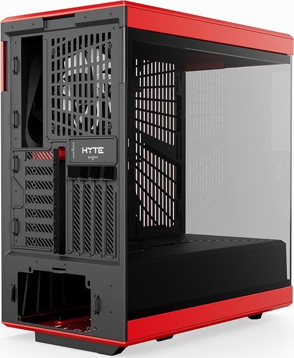 Hyte Y40 Case, Black and Red, Midi Tower - Thumbnail 6