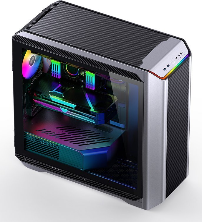 Jonsbo D500 ARGB Case, Black and Silver, Full Tower - Thumbnail 17