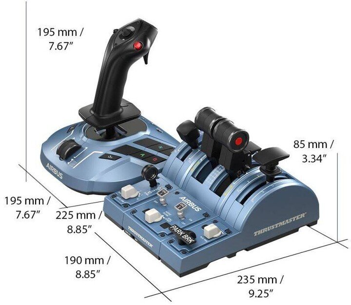 Thrustmaster TCA CAPTAIN PACK X AIRBUS Joystick, Blue - Thumbnail 5