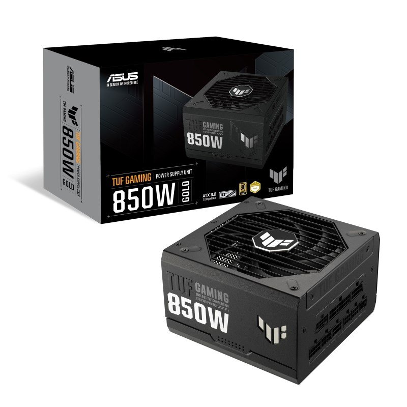 ASUS TUF Gaming Power Supply, 850W, Gold, 24-pin ATX, Black - Thumbnail 12