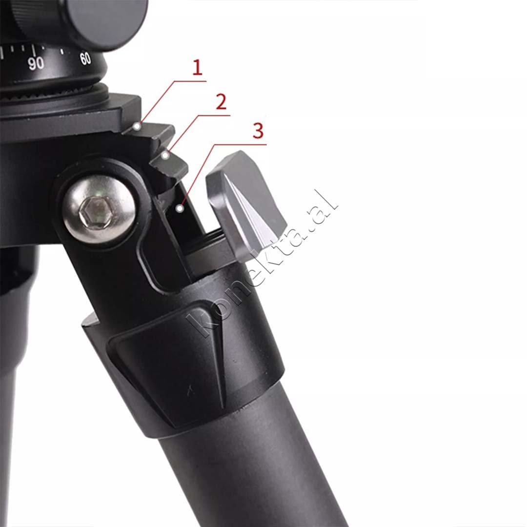 tjetertjeter Profesional Tripod, Fibra Karboni, 1/4" Video - Thumbnail 8