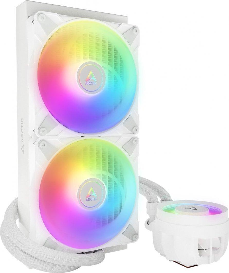Arctic Liquid Freezer III 280 A-RGB Cooler, White - Thumbnail 2